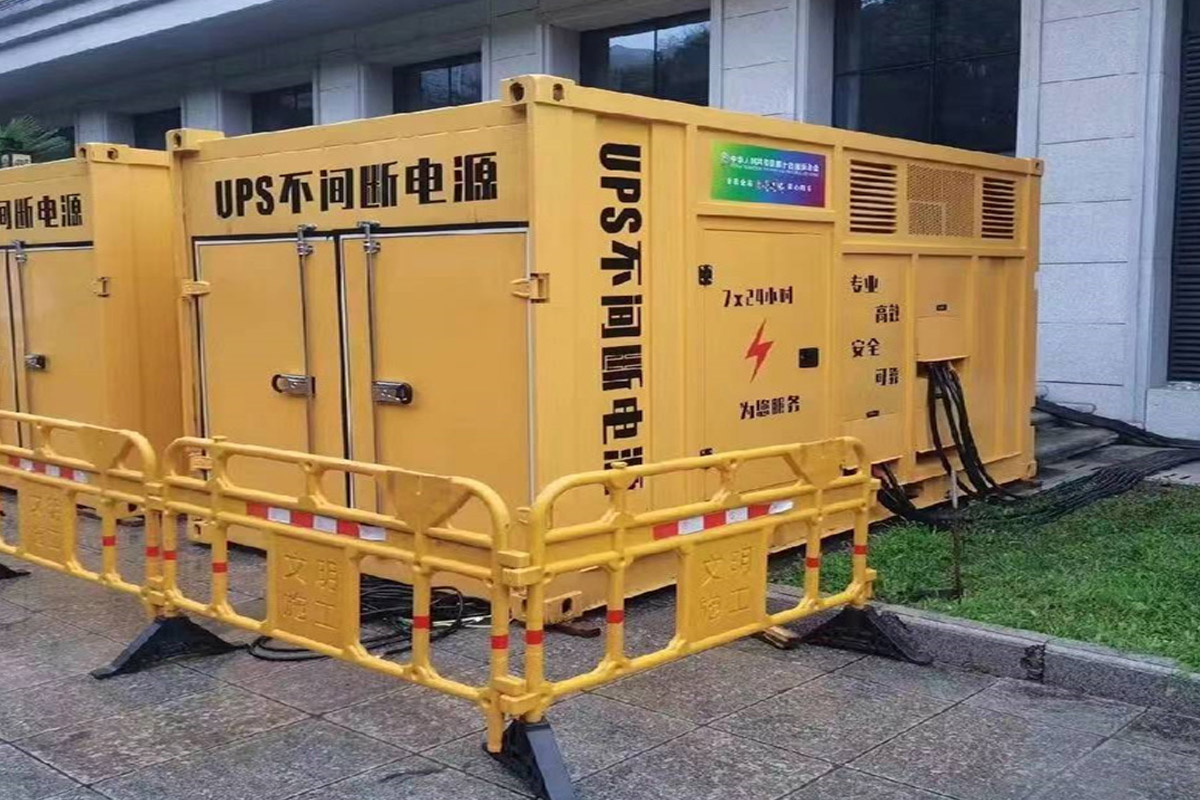 嵊州发电机租赁施工现场