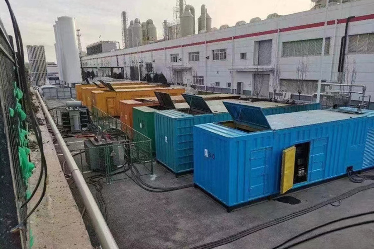 嵊州发电机租赁施工现场